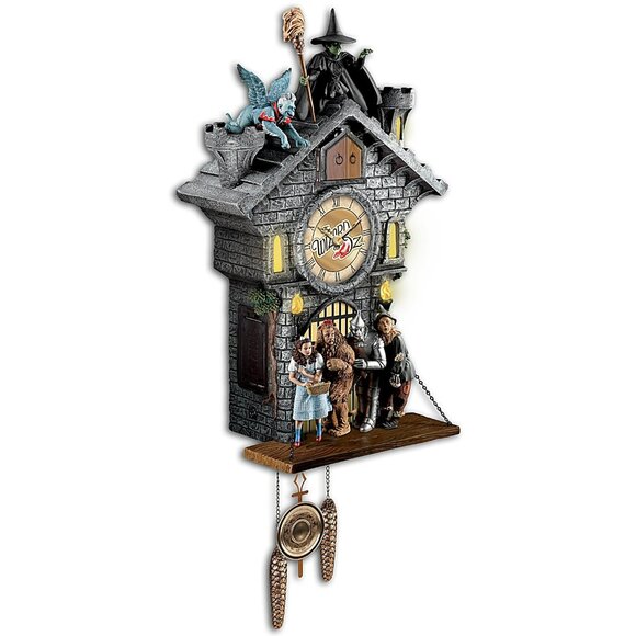 The Wizard of Oz Anniversary Cuckoo Clock 2 Feet Tall, Musical with Light-Up - Picture 1 of 3